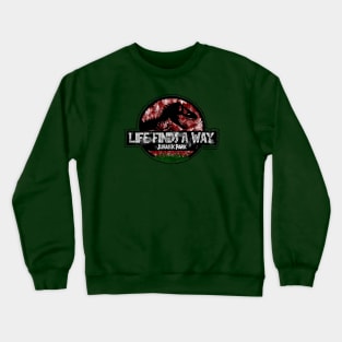 Jurassic - Dr Ian Malcolm Chaos Theory - Life Finds A Way - Crewneck Sweatshirt